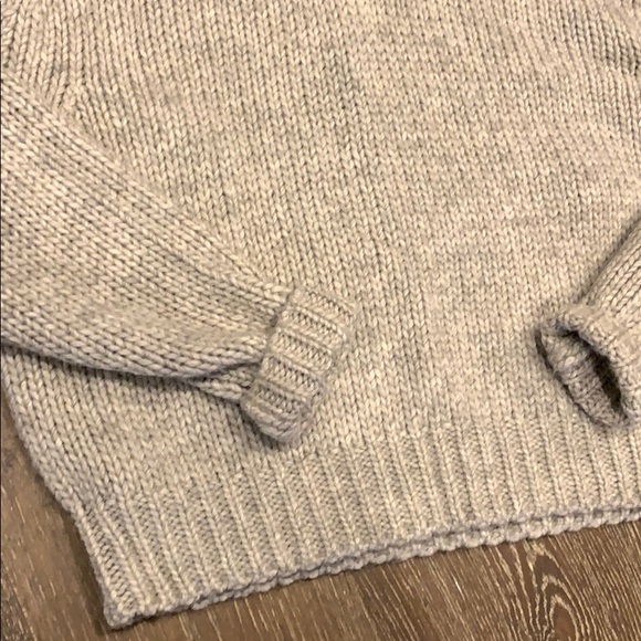 J Crew women’s large cowl neck wool sweater grey - Picture 4 of 4